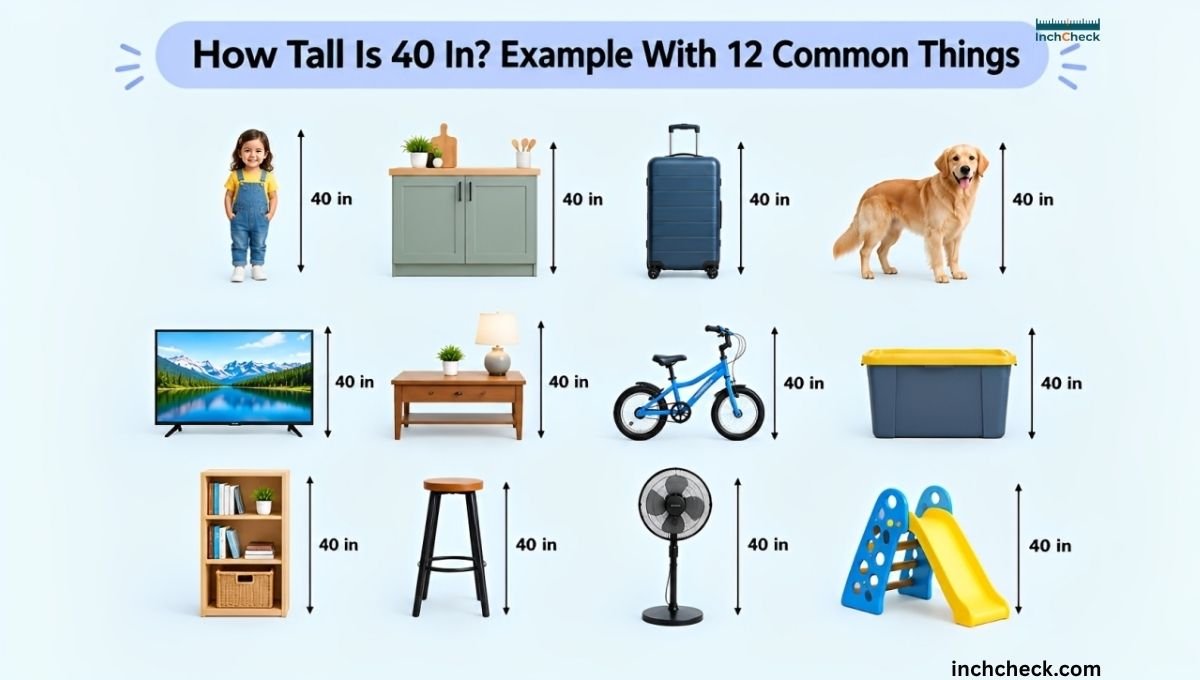 How Tall Is 40 In Example With 12 Common Things