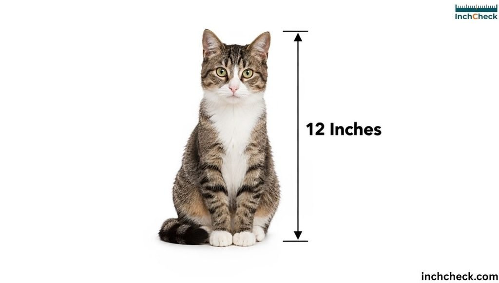 12 inches Height of a Cat