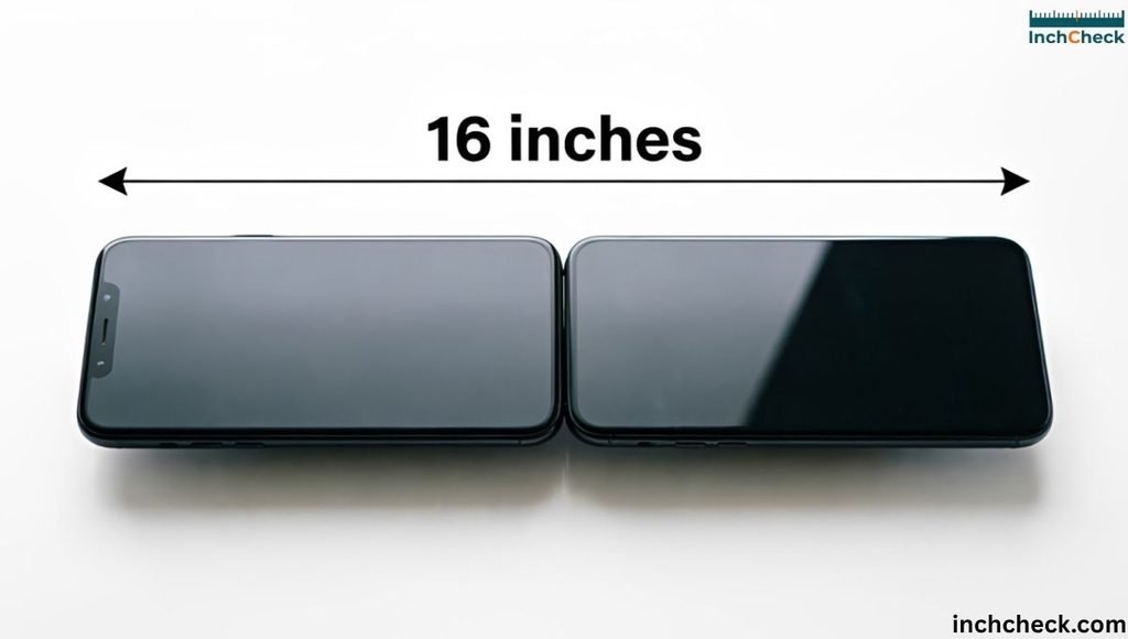 Two Smartphones Placed End to End (Plus a Little)